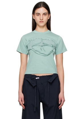 Ottolinger Blue Distressed Fitted T-shirt