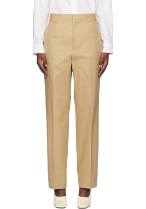 Filippa K Beige Tailored Cotton Trousers