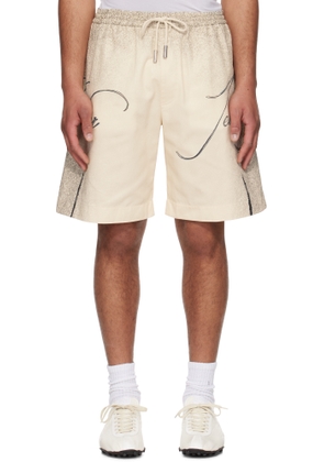 Jean Paul Gaultier Beige 'The Multi-Tattoo' Shorts