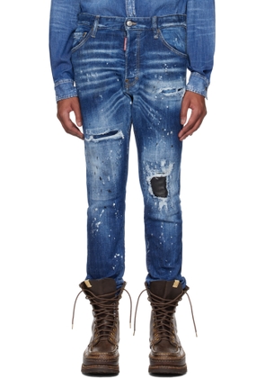 Dsquared2 Blue Medium Ripped Wash Cool Guy Jeans