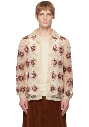 Bode Off-White Solarium Long Sleeve Shirt