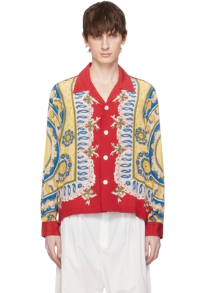 Bode Red Bricolage Long Sleeve Shirt