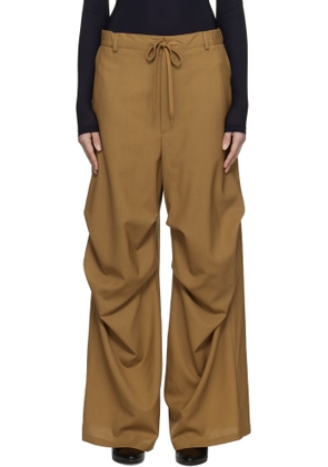 MM6 Maison Margiela Brown Tailoring Wool Canvas Trousers