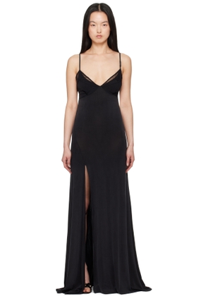 Versace Jeans Couture Black Slip Maxi Dress