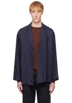 YLÈVE Navy Linen Blazer