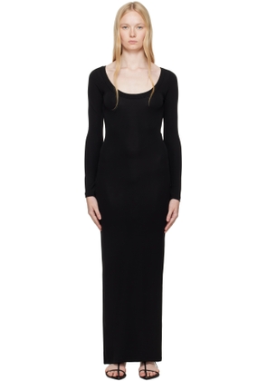 Aya Muse Black Scoopneck Maxi Dress