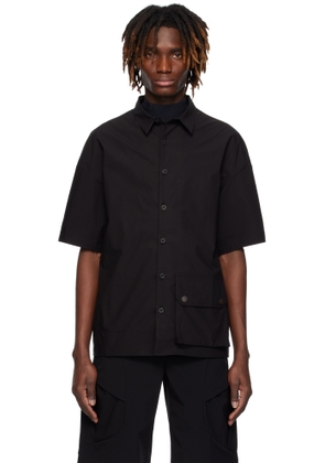 DEVOA Black Half Sleeve Shirt