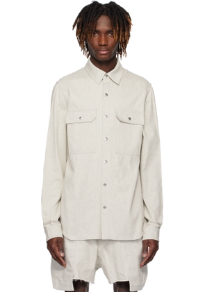 Rick Owens Off-White Hollywood Overshirt Denim Shirt