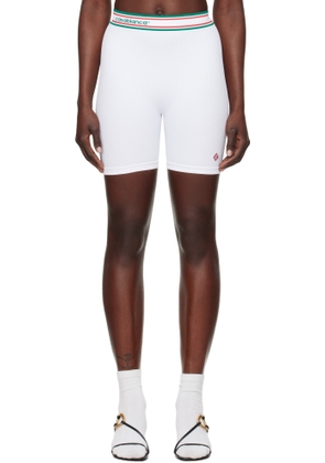Casablanca White Seamless Sport Shorts
