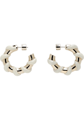 Lanvin Gold & Off-White Mélodie Candy Earrings