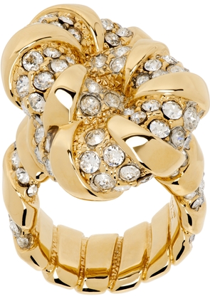 Lanvin Gold Rhinestone Mélodie Ring