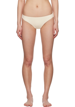 Jil Sander Beige Embroidered Logo Bikini Bottom