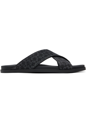 Givenchy Black G Plage Monogram 72 Pool Slides