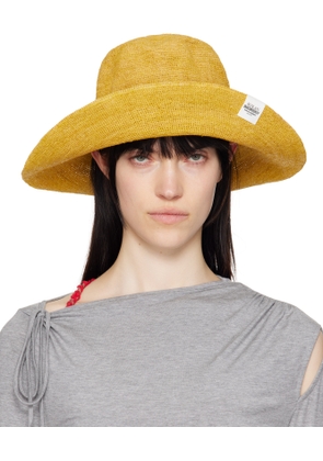 Ruslan Baginskiy Yellow Straw Bucket Hat