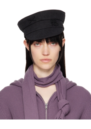 Ruslan Baginskiy Black Denim Baker Boy Cap