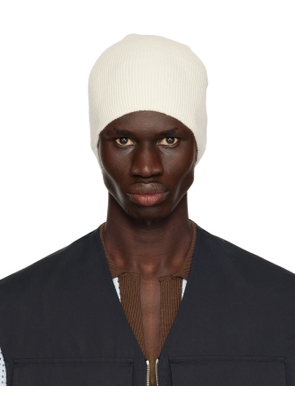 Jil Sander Off-White Rib-Knit Beanie
