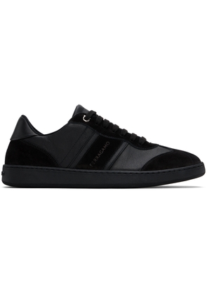 Ferragamo Black Low Top Signature Sneakers