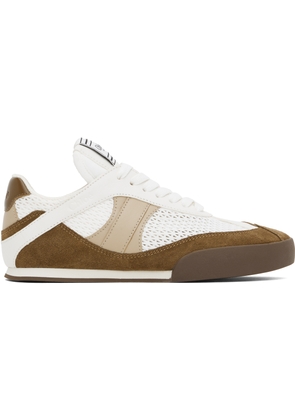 Chloé White & Brown 'Chloé Kick' Sneakers