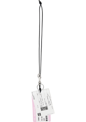 Balenciaga White Train Ticket Keychain