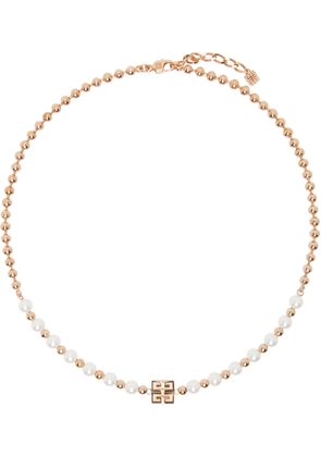 Givenchy Rose Gold 4G Pearl Necklace
