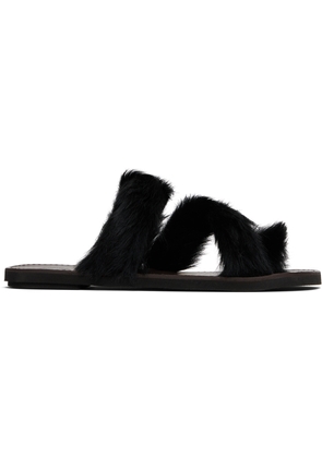 Dries Van Noten Black Open Toe Sandals