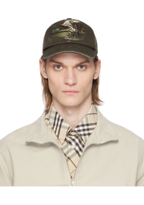 Burberry Brown Duck Gabardine Baseball Cap
