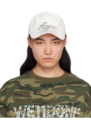 We11done White Flame Logo Cap