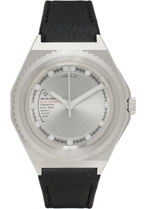 MICROMILSPEC Silver & Black Field Testing Unit Watch