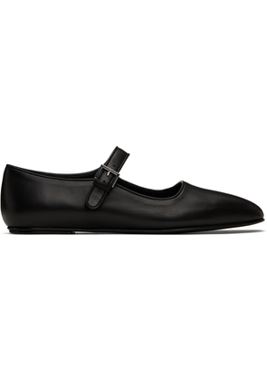 The Row Black Ava Ballerina Flats