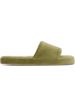 The Row Khaki Pillow Slippers