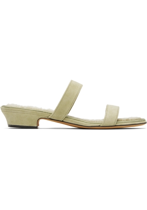 The Row Green Awar Strap Heeled Sandals