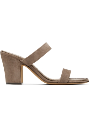 The Row Taupe Awar Strap Heeled Sandals