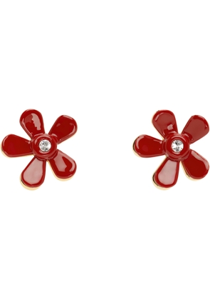 Marni Red & Gold Flower Pop Earrings
