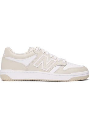 New Balance Beige & White 480 Sneakers