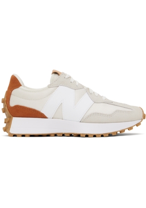 New Balance Beige & Orange 327 Sneakers