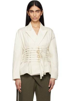 UNDERCOVER Off-White Buckle Blazer