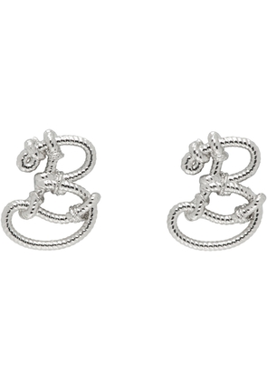 Burberry Silver Small Nautical Knot Stud Earrings