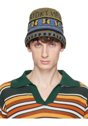 Story mfg. Khaki & Blue Brew Bucket Hat