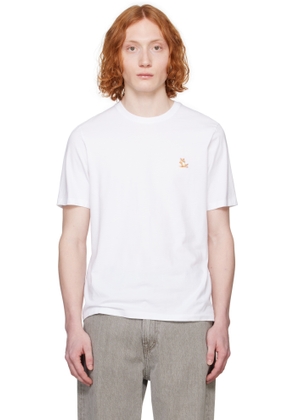Maison Kitsuné White Chillax Fox Patch Regular T-shirt