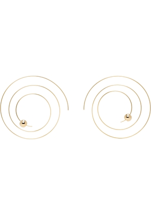 ALAÏA Gold Thin Spiral Earrings