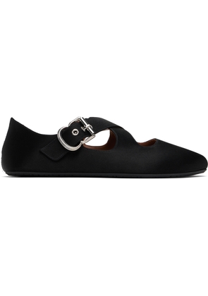 ALAÏA Black Criss Cross Ballerina Flats