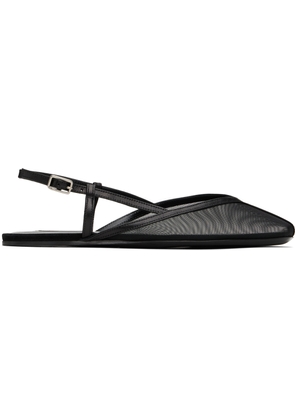 AMI Paris Black Slingback Ballerina Flats