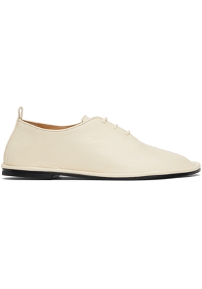 AMI Paris Beige Leather One Cut Oxfords