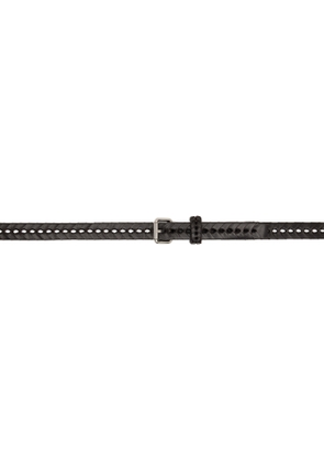 LEMAIRE Brown Braided 20 Belt
