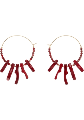 Isabel Marant Red & Gold Jolana Earrings
