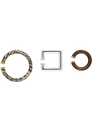 JACQUEMUS Multicolor La Croisière 'The Ear Jewelry' Ear Cuff Set