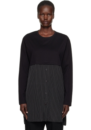 Y's Black O-Combination T-shirt