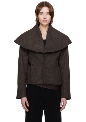 AARON ESH Brown Shoulder Lapel Jacket