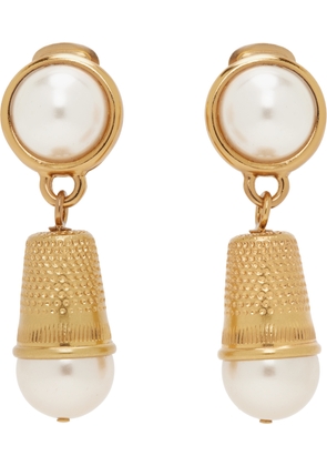 Moschino Gold Clip-On Earrings