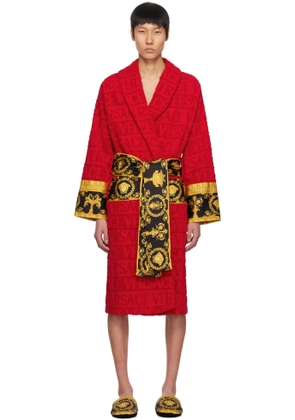 Versace Underwear Red 'I Heart Baroque' Bathrobe